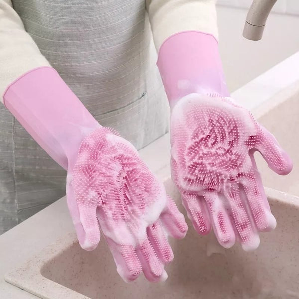 Silicon Dishwashing Cleaning Gloves
