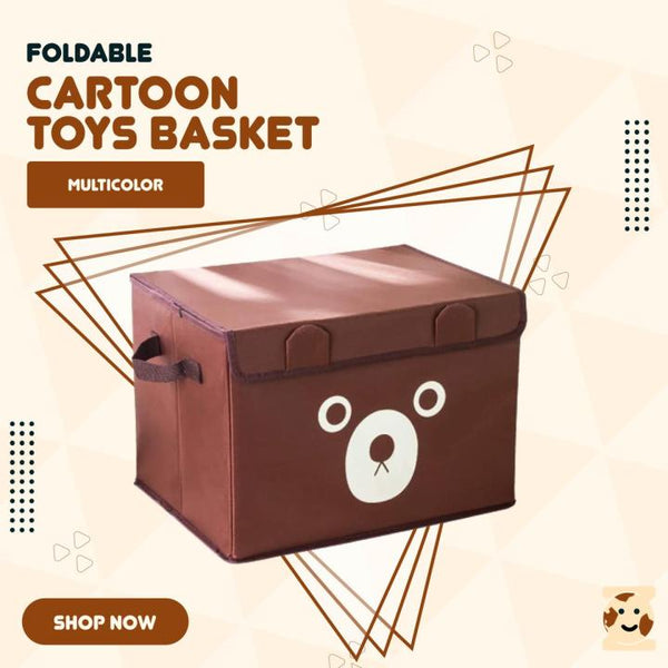 Cartoon Folding Storage Bins Quilt Basket