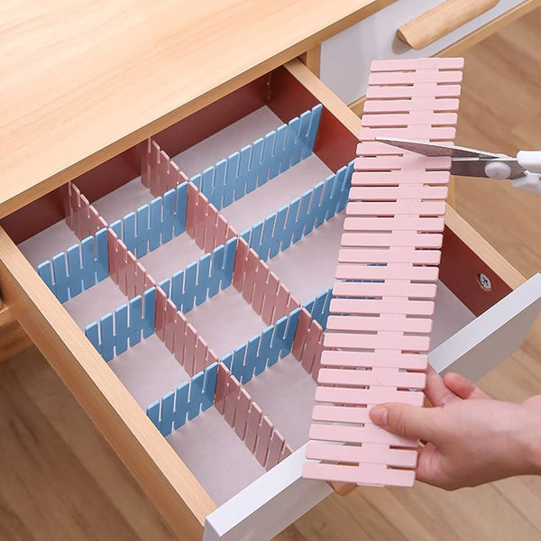 8 PCS DIY Plastic Grid Drawer Dividers Adjustable