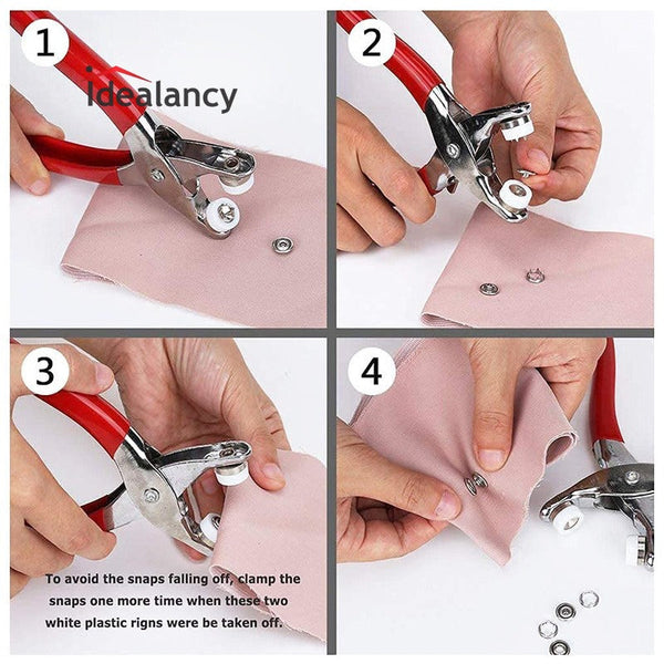 Metal Snap Button Fastener Kits Sets