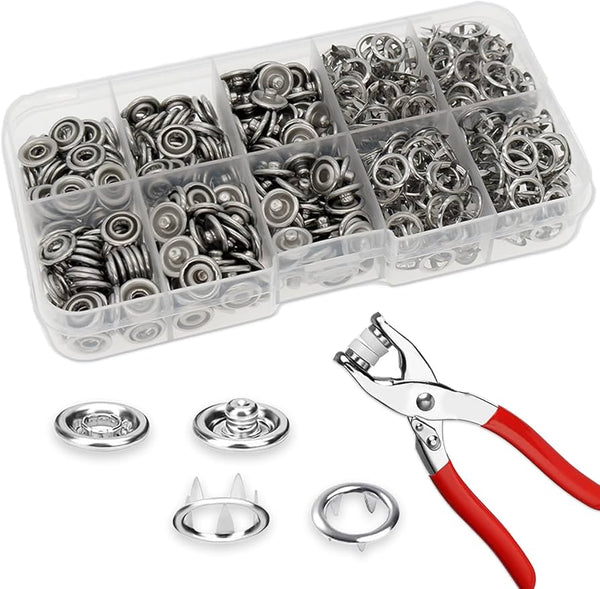 Metal Snap Button Fastener Kits Sets