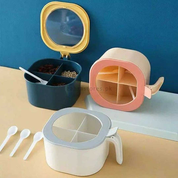4 piece seasoning rack spice pots