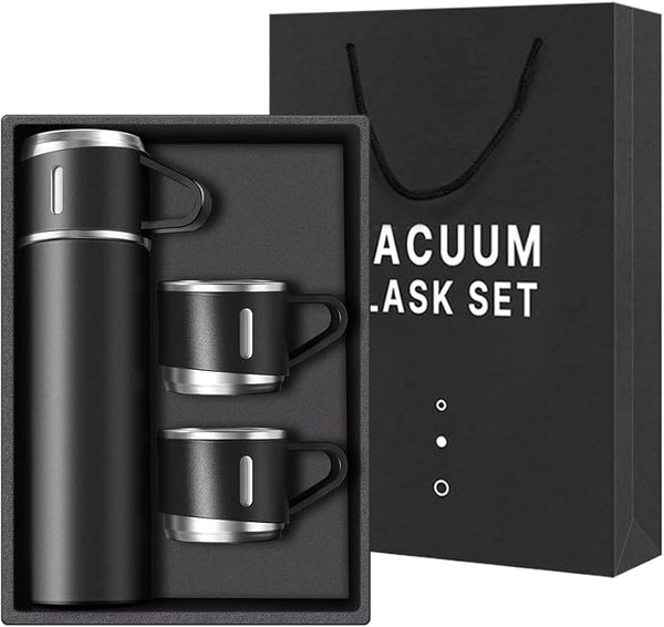 Vacuum insulated thermos 3pcs with 2 extra cup