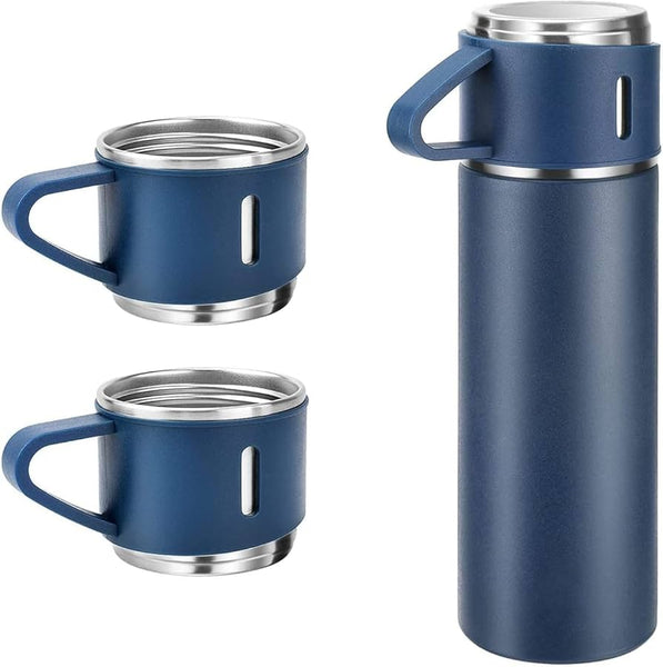 Vacuum insulated thermos 3pcs with 2 extra cup