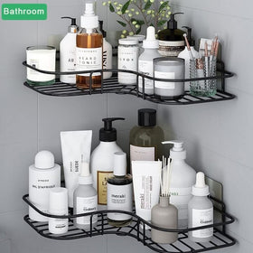 Self-Adhesive bathroom corner rack storage shelves
