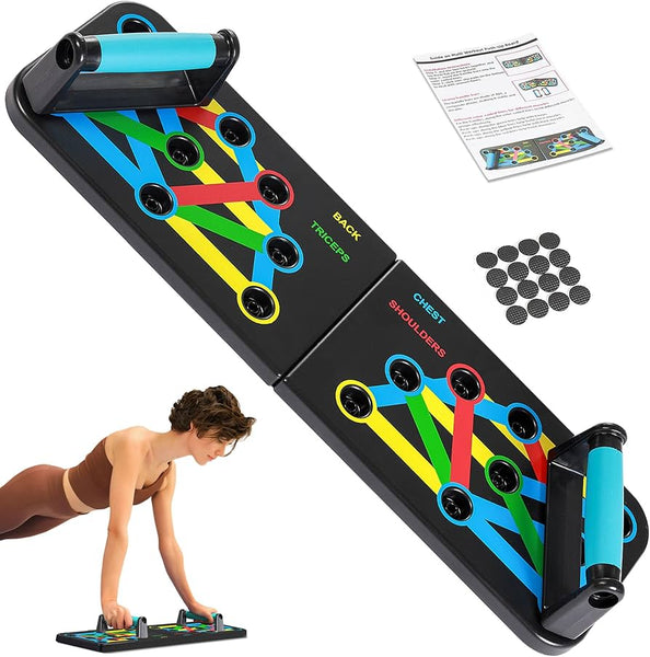 Foldable power push up board 9 in 1 home workout