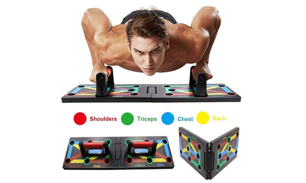 Foldable power push up board 9 in 1 home workout